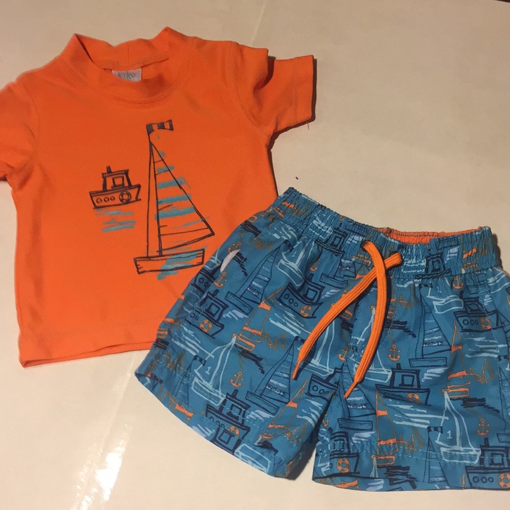 Boys swimming Shirt with Trunks